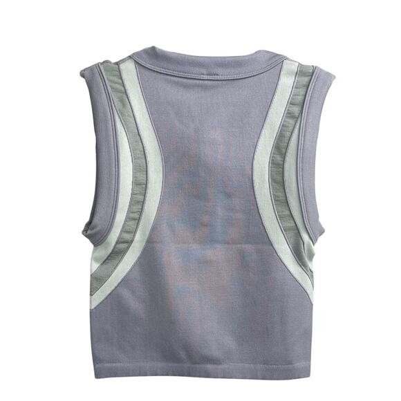 New Free People Movement Free Kick Crop Henley Muscle Tank Women's Size XS - Picture 7 of 8